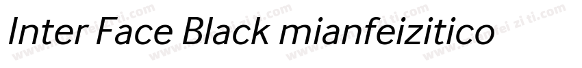 Inter Face Black mianfeiziticom字体转换